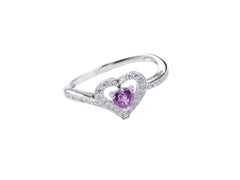 Sunita Nahata Pink Sapphire 0.40ct. and Diamond Ring in 14Karat White Gold