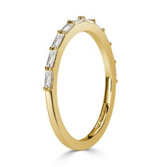 0,40ct Baguetteschliff Diamant Hochzeit Band in 18k Gelbgold