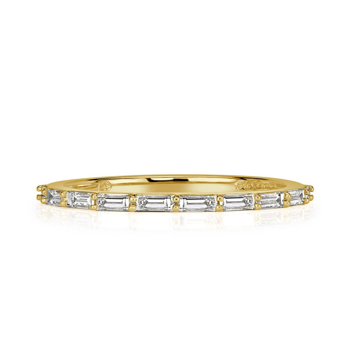 0.40ct Baguette Cut Diamond Wedding Band in 18k Yellow Gold