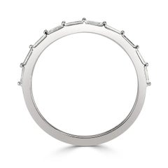 0,40ct Baguetteschliff Diamant Ehering in Platin