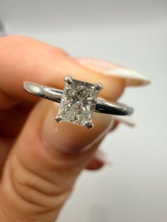 0.40ct Cushion solitaire diamond ring 14KT gold promise ring