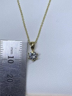 0.40ct Diamond G SI2 solitaire pendant necklace in 18ct yellow gold