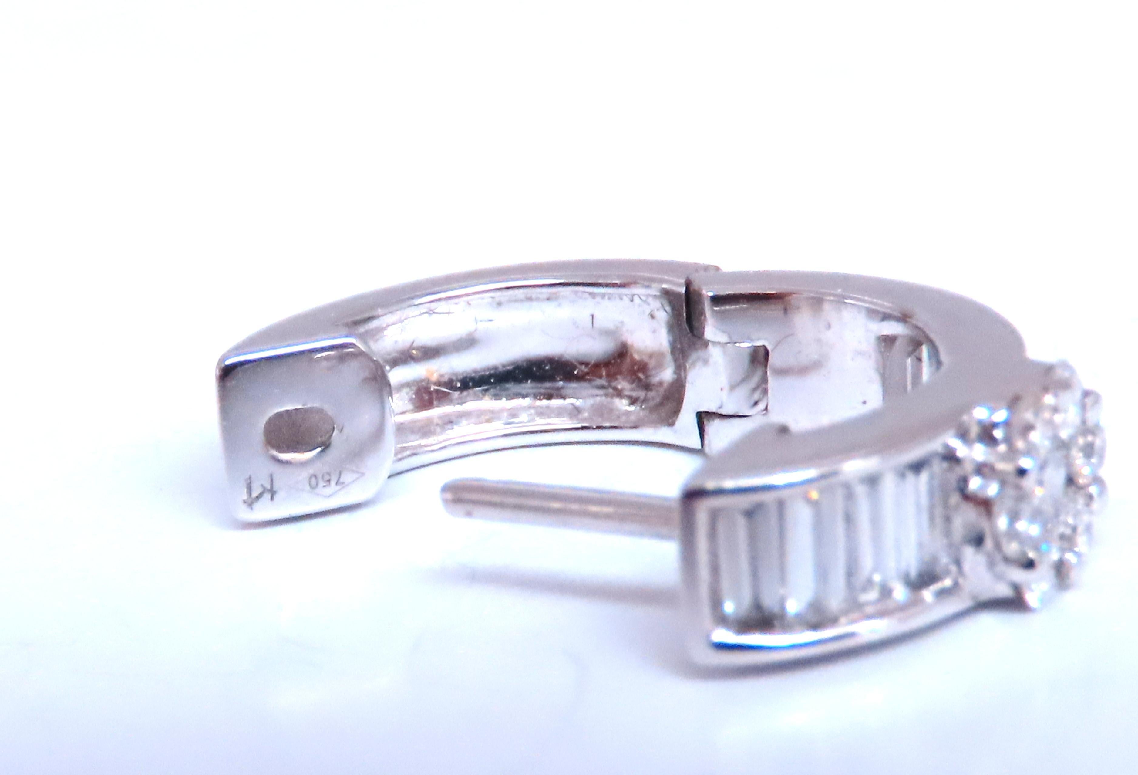 0.40ct Natural Diamonds Single Hoop Earrings his / hers 18kt Gold 12620 For Sale 4