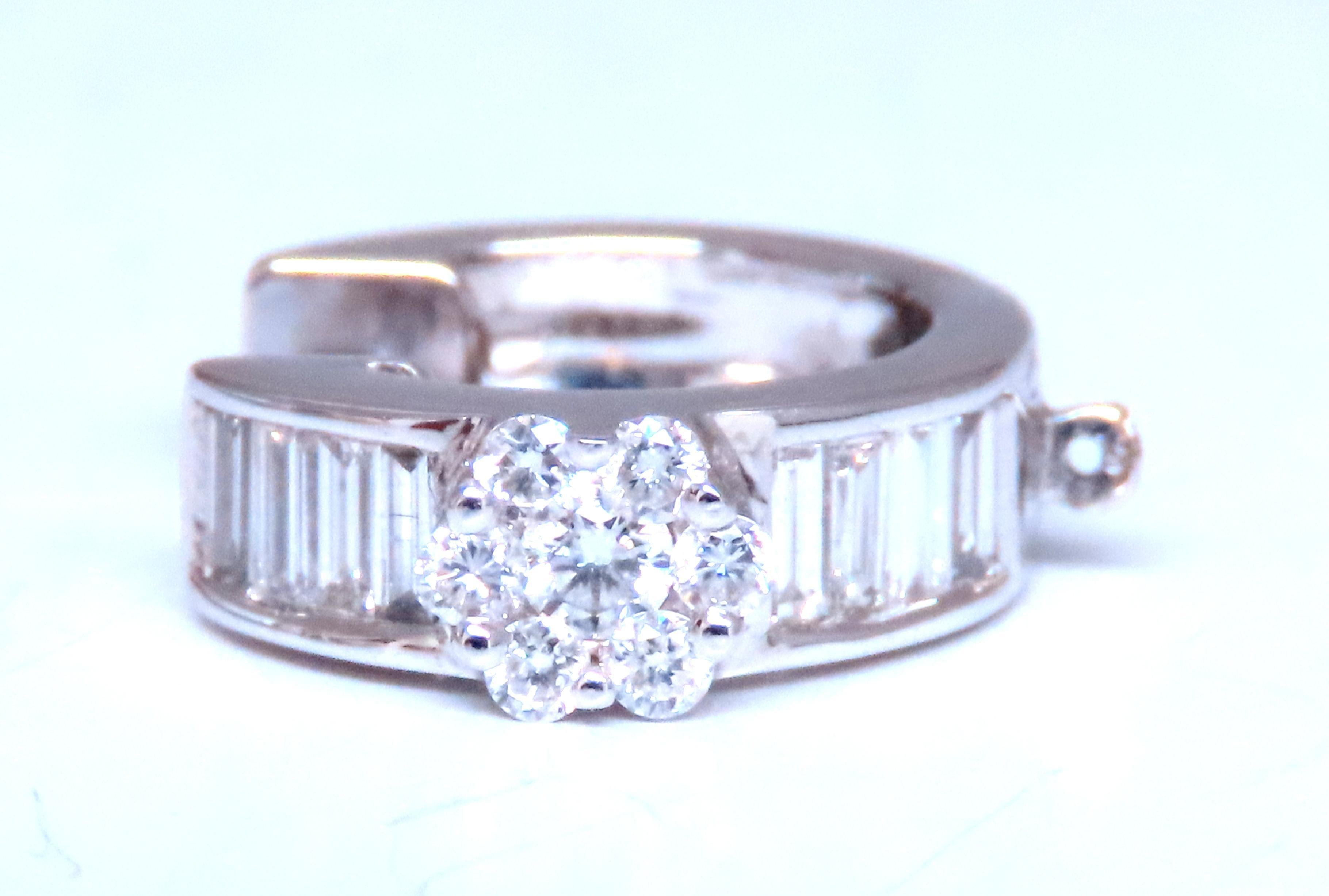 Contemporary 0.40ct Natural Diamonds Single Hoop Earrings his / hers 18kt Gold 12620 For Sale