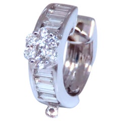 0.40ct Diamantes Naturales Pendientes de un solo aro él / ella Oro de 18kt 12620
