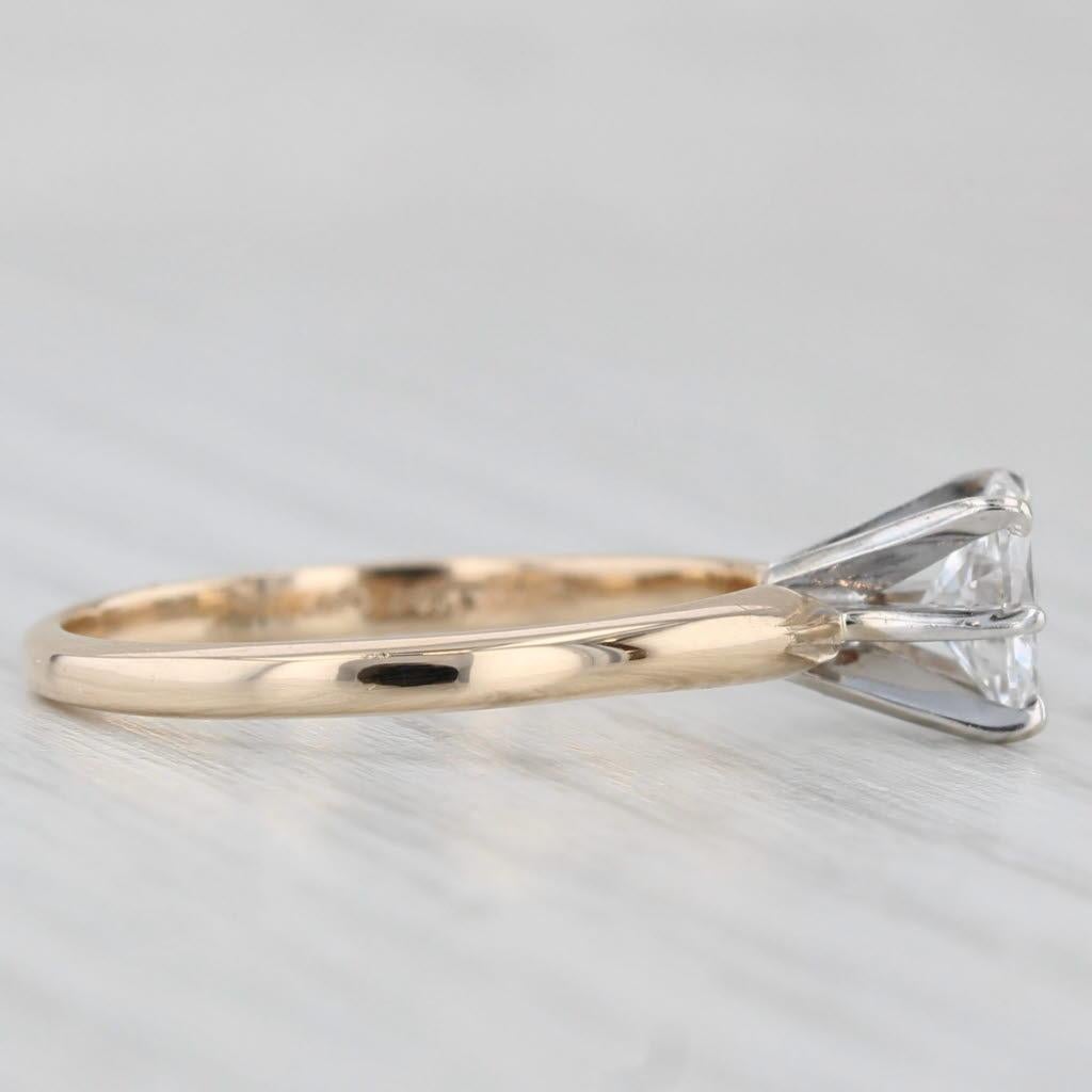 da uomo o donna Anello di fidanzamento solitario con diamante ovale da 0,40 carati in oro giallo 14k misura 8 in vendita