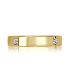 0.40ct Princess Cut Diamond Men's Wedding Band 4.0mm