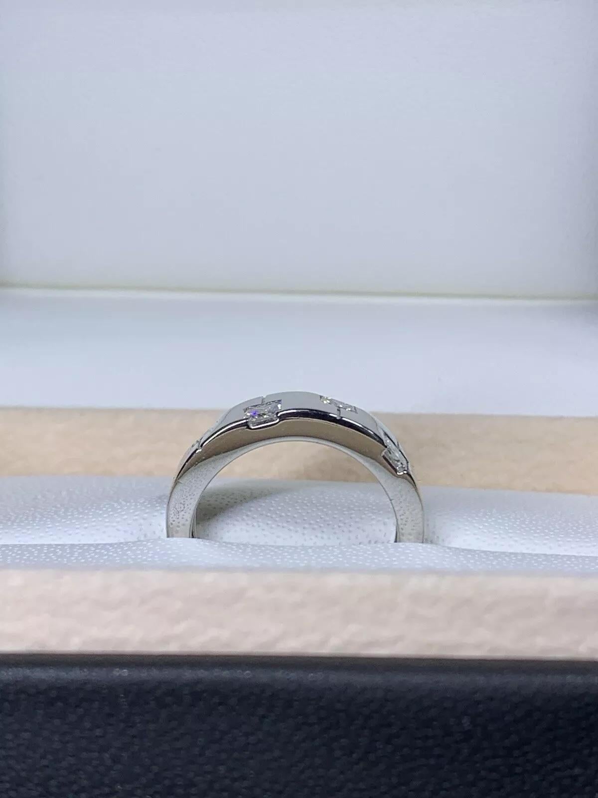 Women's 0.40ct Princess Diamond F VS1 chunky Engagement Ring In Platinum 6.7g For Sale