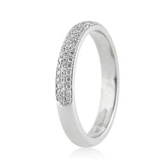 0.40 ct Alianza de Platino con Diamante Redondo talla Brillante