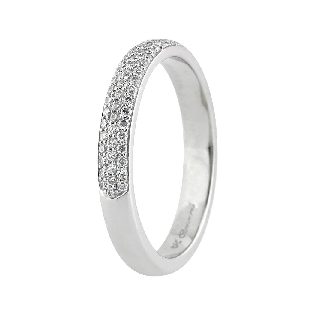0.40ct Round Brilliant Cut Diamond Wedding Band in Platinum im Angebot