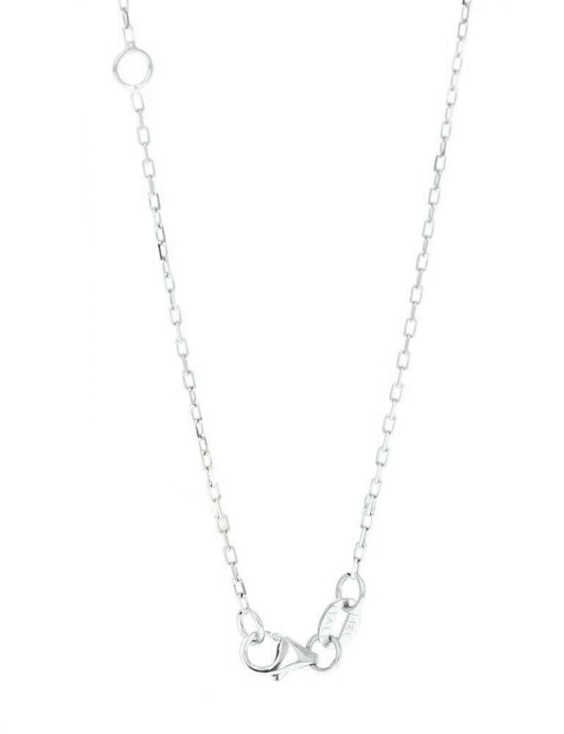 0.40 Carat Splendid 14 Karat Solid White Gold Chain Necklace In New Condition For Sale In Los Angeles, CA