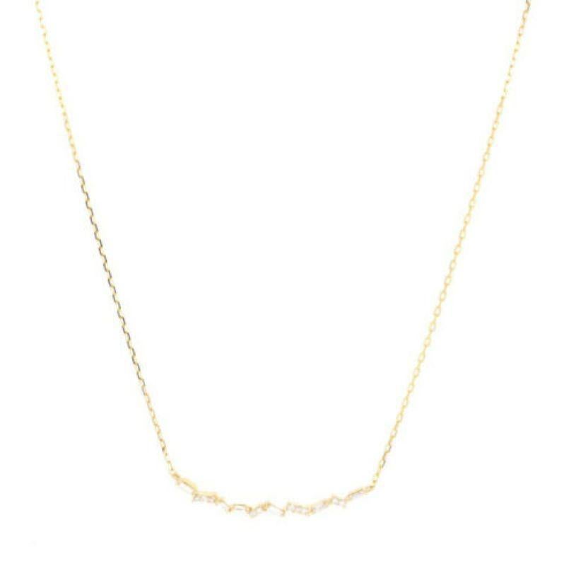 0.40 Carat Splendid 14 Karat Solid Yellow Gold Chain Necklace In New Condition For Sale In Los Angeles, CA
