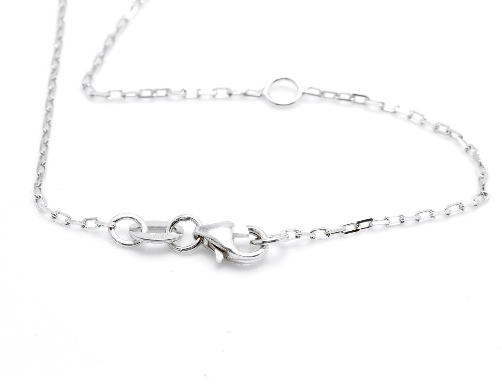 0.40Ct Splendid 14k Solid White Gold Chain Necklace

Amazing looking piece!

Stamped: 14k

Total Natural Round Diamond Weight is: Approx. 0.40 Carats (G-H / SI1-SI2)

Chain Length is: 18 inches (can adjusted to 16