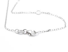 Superbe collier en or blanc massif 14 carats avec diamants de 0,40 carat