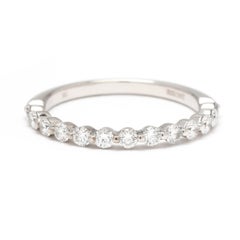 0.40ctw Diamond Band Ring, 18k White Gold, Ring Size 6.25, Stackable