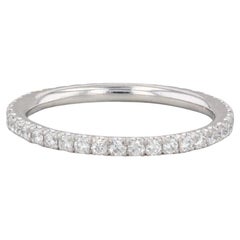 0,40 Karat Diamant Eternity-Ring 950 Platin Stapelbarer Anniversary Ehering