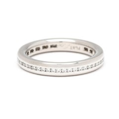 0.40ctw Diamond Eternity Band, Platinum Band Ring, Ring Size 6