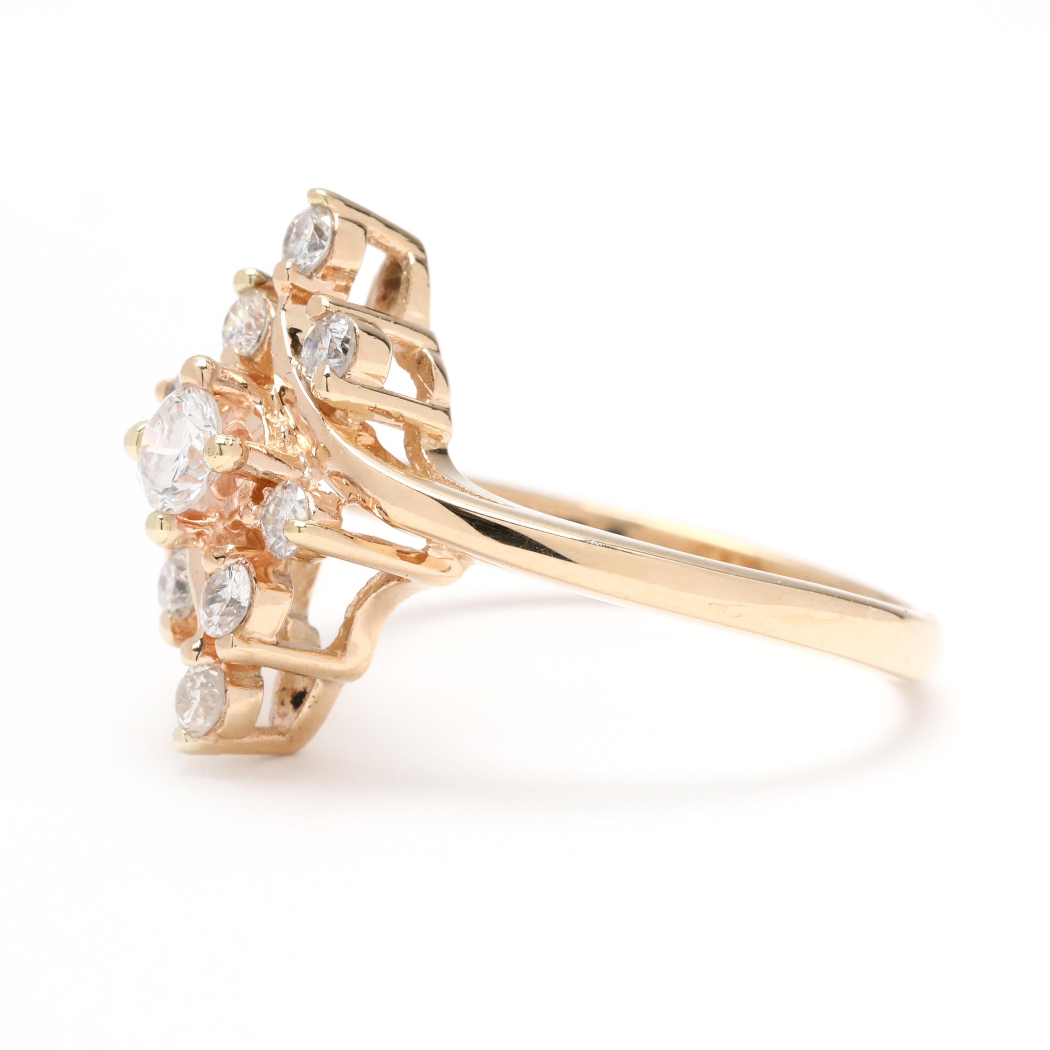 0.40ctw Diamond Navette Bypass Ring, 14k Yellow Gold, Ring Size 6.25 In Good Condition For Sale In McLeansville, NC