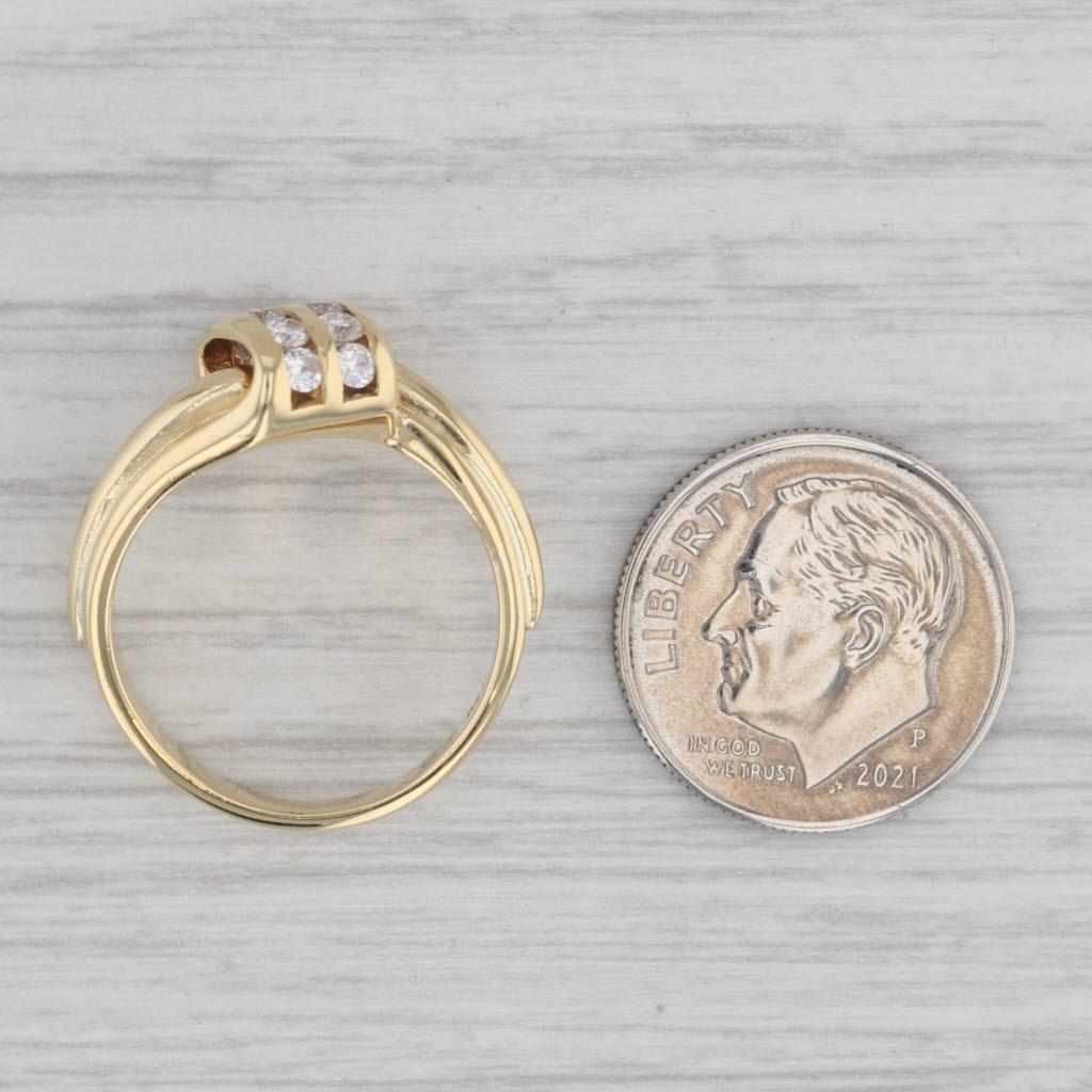 0.40ctw Diamond Overlay Ring 18k Yellow Gold Size 6 1