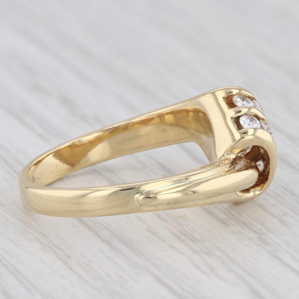 0.40ctw Diamond Overlay Ring 18k Yellow Gold Size 6 2