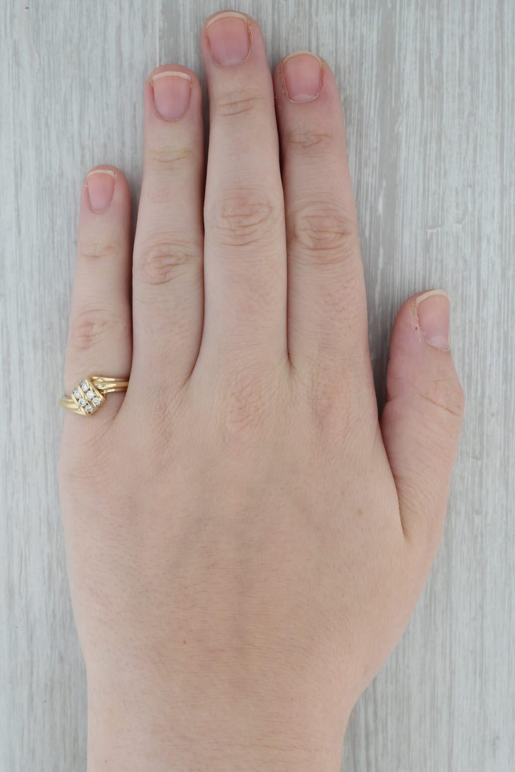 0.40ctw Diamond Overlay Ring 18k Yellow Gold Size 6 3