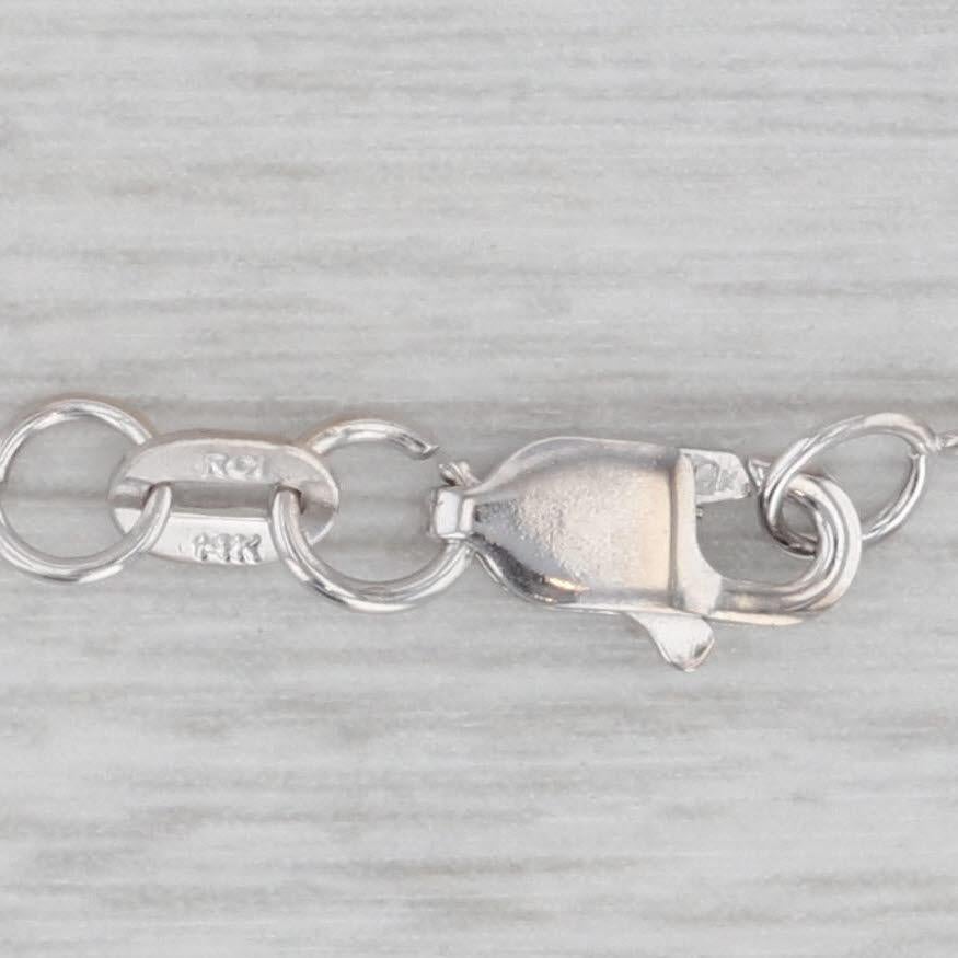 0.40ctw Diamond Pretzel Pendant Necklace 14k White Gold 16