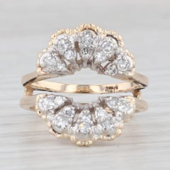 0.40ctw Diamond Ring Jacket Guard 14k Yellow Gold Size 6.5 Bridal