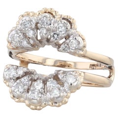 0.40ctw Diamond Ring Jacket Guard 14k Yellow Gold Size 6.5 Bridal