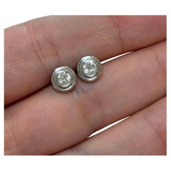 0,40 Karat Diamant-Ohrstecker, Doppelfassung, 18 Karat Gold