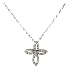 0.40ctw Diamond Twist Cross Pendant Necklace in 18K White Gold 0.40ctw Diamond Twist Cross Pendant Necklace in 18K White Gold