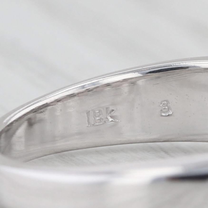 0.40ctw Diamond Wedding Ring 18k White Gold Band Stackable Anniversary In Good Condition In McLeansville, NC
