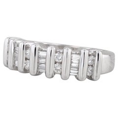 0.40ctw Diamond Wedding Ring 18k White Gold Band Stackable Anniversary