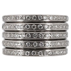 0.40tcw 14K Diamond Multi Band Ring White Gold
