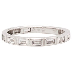 Bracelet en or 14 carats avec diamants baguettes et anneau en diamants 0,41 carat