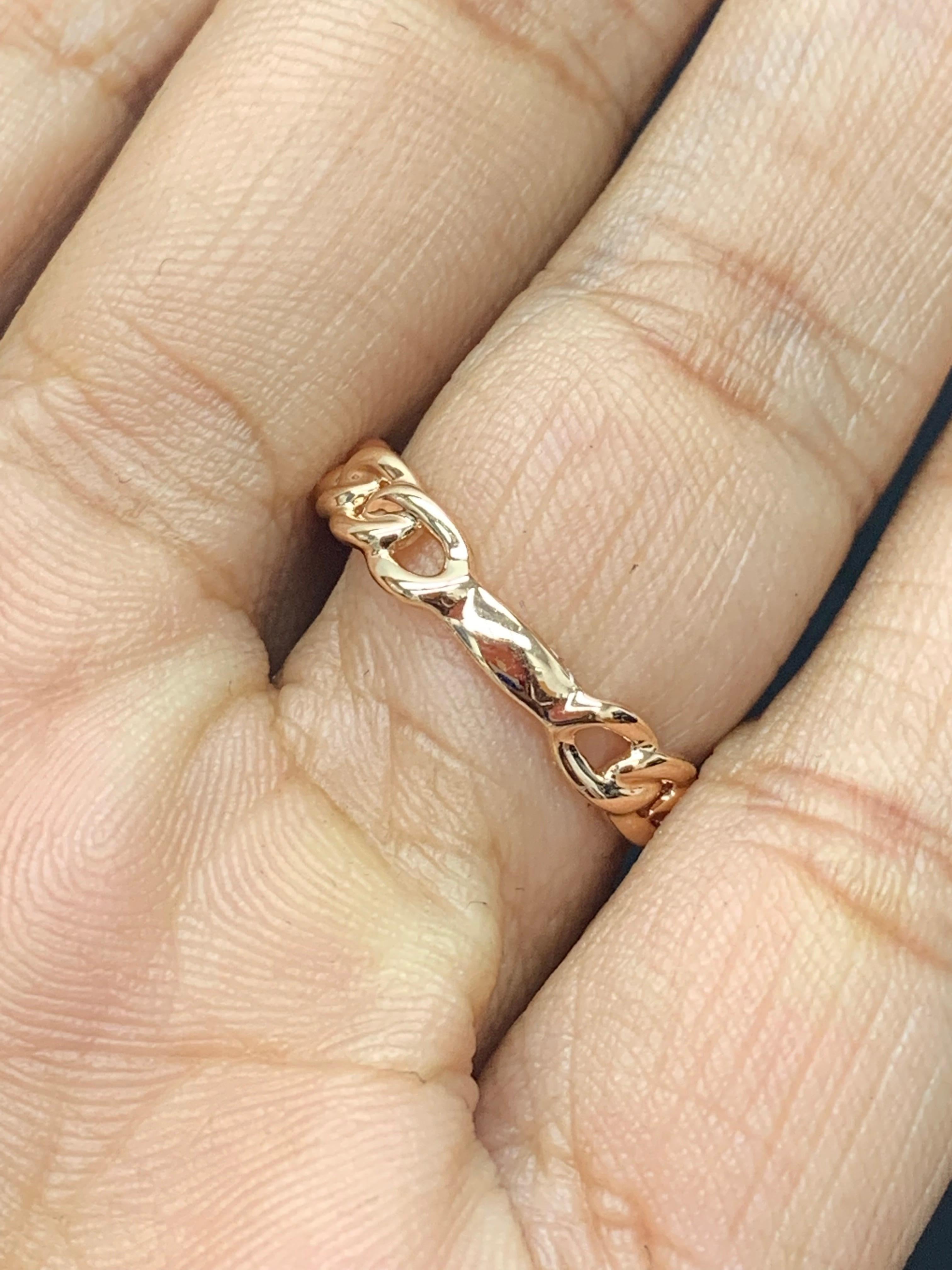 0.41 Carat Baguette Diamond Fashion Ring in 18K Rose Gold For Sale 4