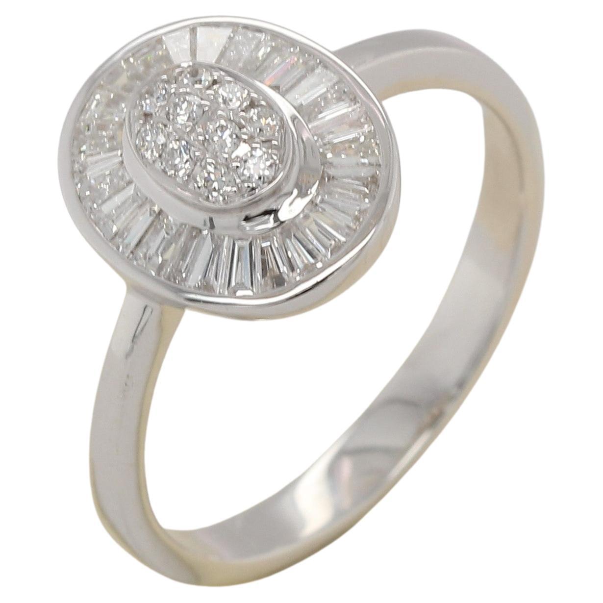 Bague en or 18 carats avec diamants de 0,41 carat