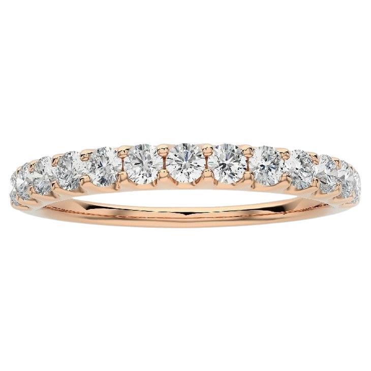 0.41 Carat Diamond Wedding Band 1981 Classic Collection Ring in 14K Rose Gold For Sale