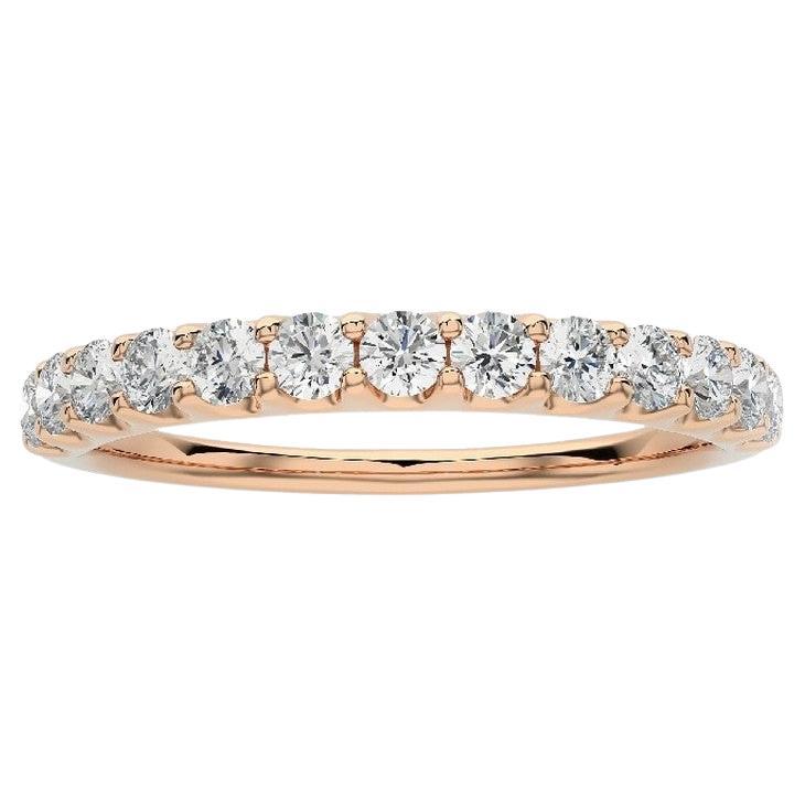 0,41 Karat Diamant-Hochzeitsring 1981 Classic Collection Ring aus 14K Roségold