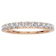 0.41 Carat Diamond Wedding Band 1981 Classic Collection Ring in 14K Rose Gold