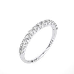 0.41 Carat Diamond Wedding Band 1981 Classic Collection Ring in 14K White Gold