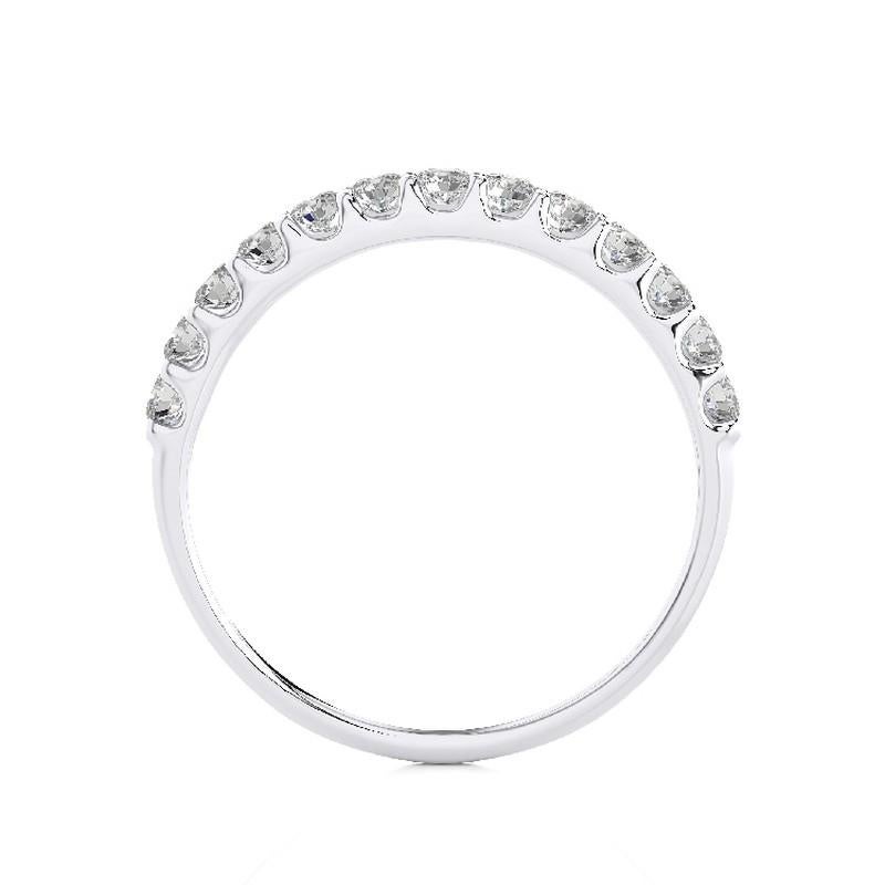 0,41 Karat Diamant-Hochzeitsring 1981 Classic Collection Ring aus 14K Weißgold (Moderne) im Angebot