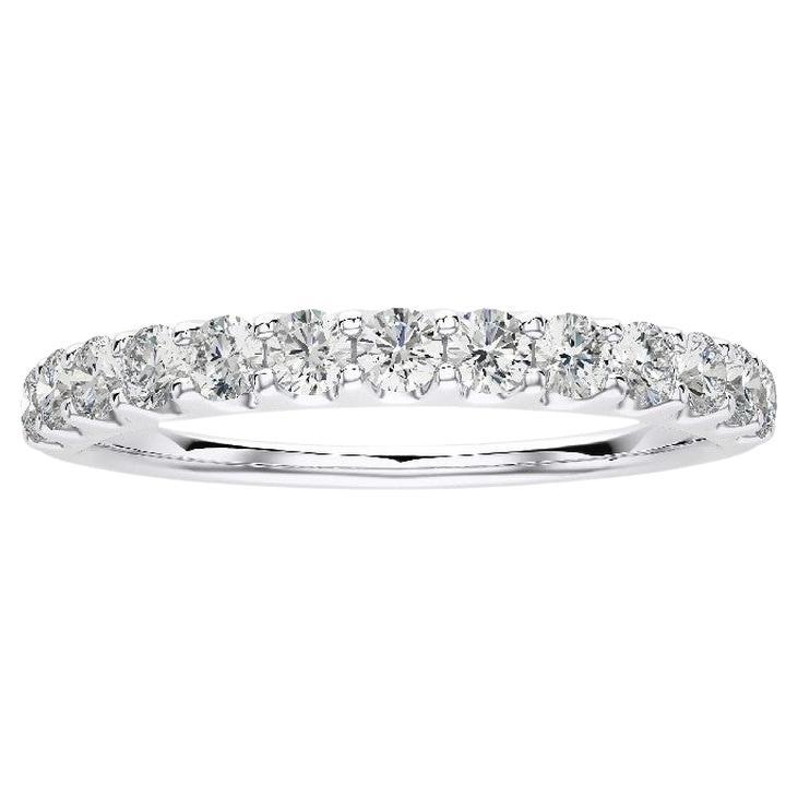0.41 Carat Diamond Wedding Band 1981 Classic Collection Ring in 14K White Gold