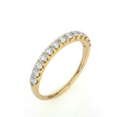 0.41 Carat Diamond Wedding Band 1981 Classic Collection Ring in 14K Yellow Gold