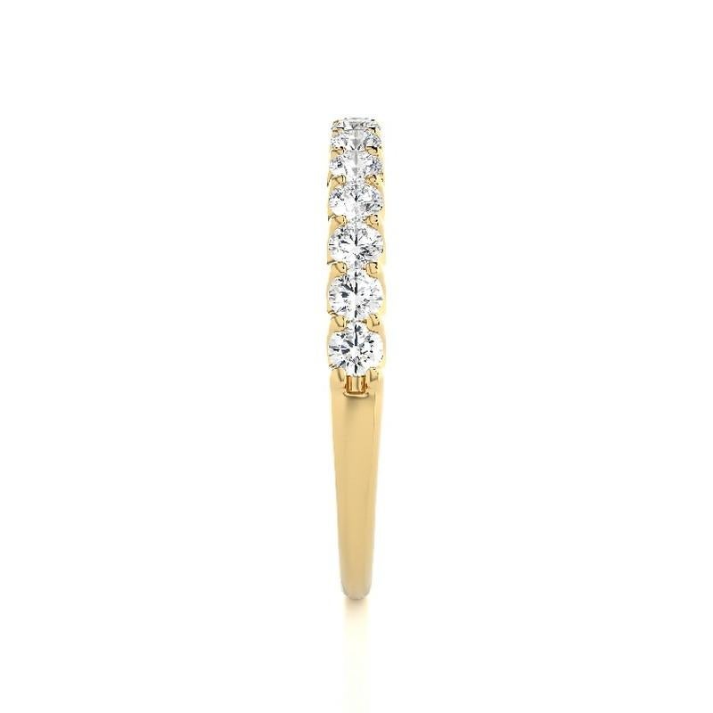 0,41 Karat Diamant-Hochzeitsring 1981 Classic Collection Ring aus 14K Gelbgold (Rundschliff) im Angebot