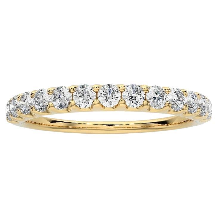 0.41 Carat Diamond Wedding Band 1981 Classic Collection Ring in 14K Yellow Gold For Sale