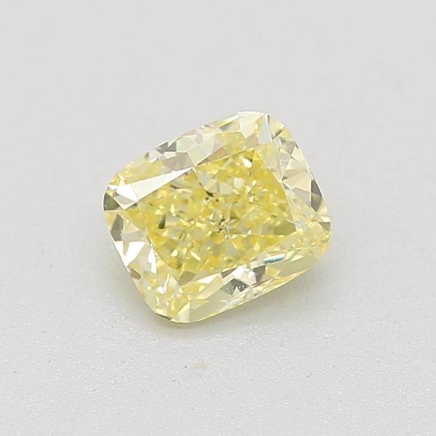*100% NATURAL FANCY COLOUR DIAMOND*

✪ Diamond Details ✪

➛ Shape: Cushion
➛ Colour Grade: Fancy Intense Yellow
➛ Carat: 0.41
➛ Clarity: SI1
➛ GIA Certified 

^FEATURES OF THE DIAMOND^

Our Fancy Intense Yellow diamond is a rare and highly prized