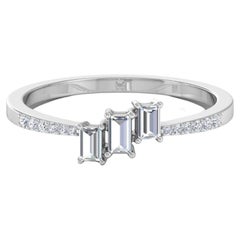 Bague de mariage en diamant de 0,41 carat, pureté SI, couleur HI, en or blanc 18 carats