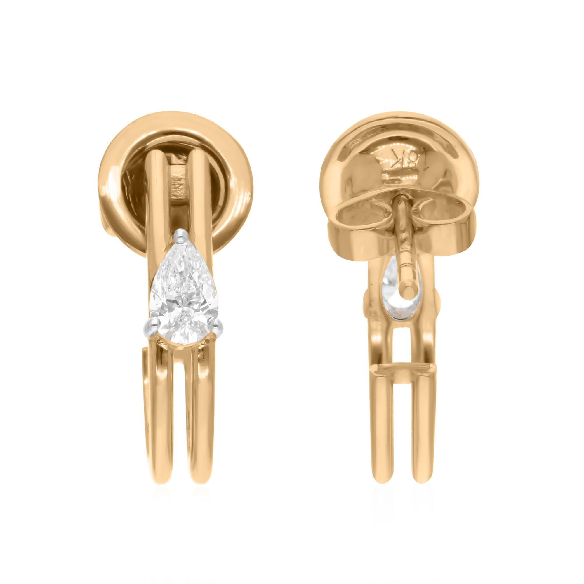 Cast from 14-karat gold, these exquisite earrings are handset with 0.41 carats of sparkling diamonds.

FOLLOW SPECTRUM JEWELS storefront to view the latest collection & exclusive pieces. Spectrum Jewels is proudly rated as a Top Seller on 1stdibs