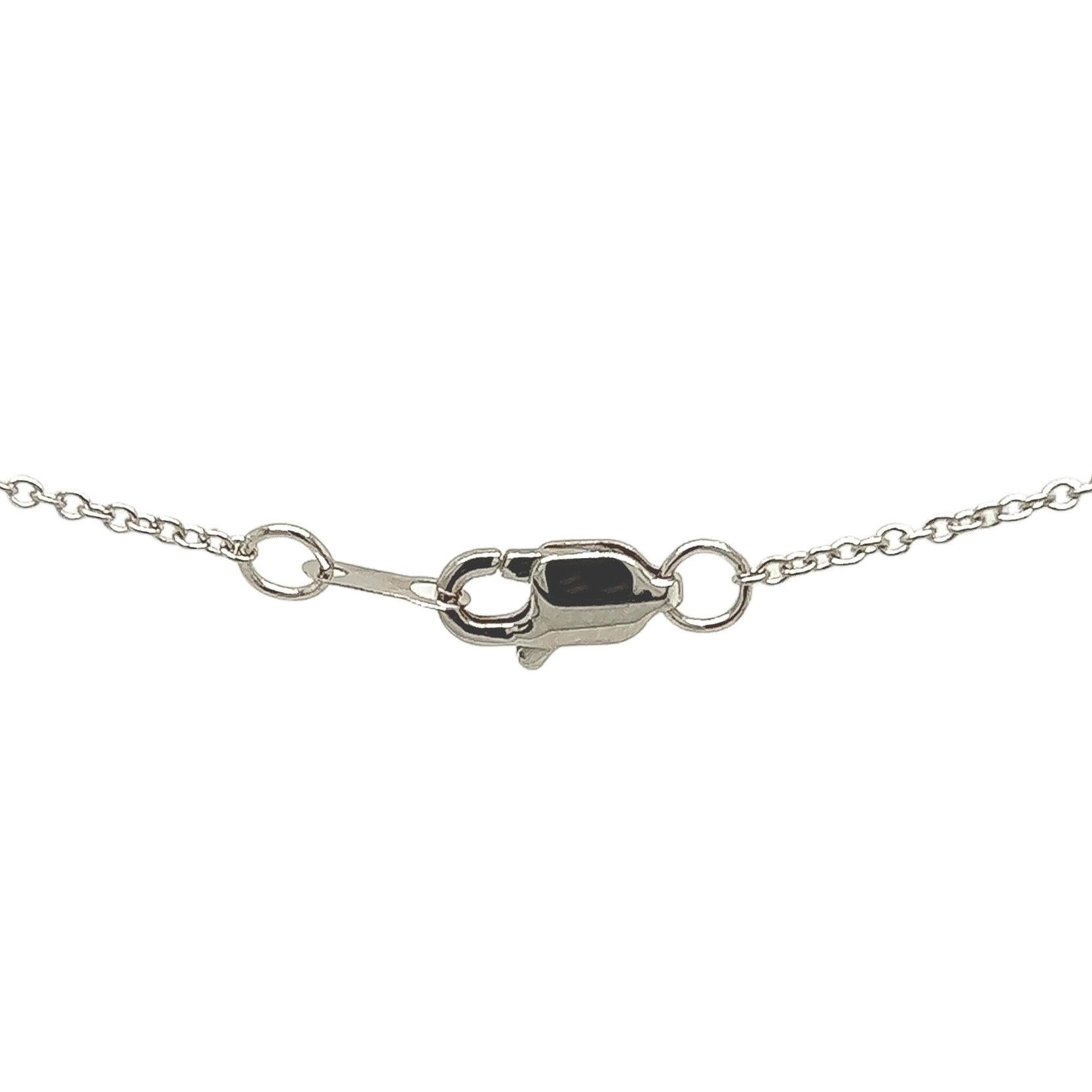 De las mujeres Colgante de diamante solitario de 0,41 quilates en oro blanco de 14 quilates en venta