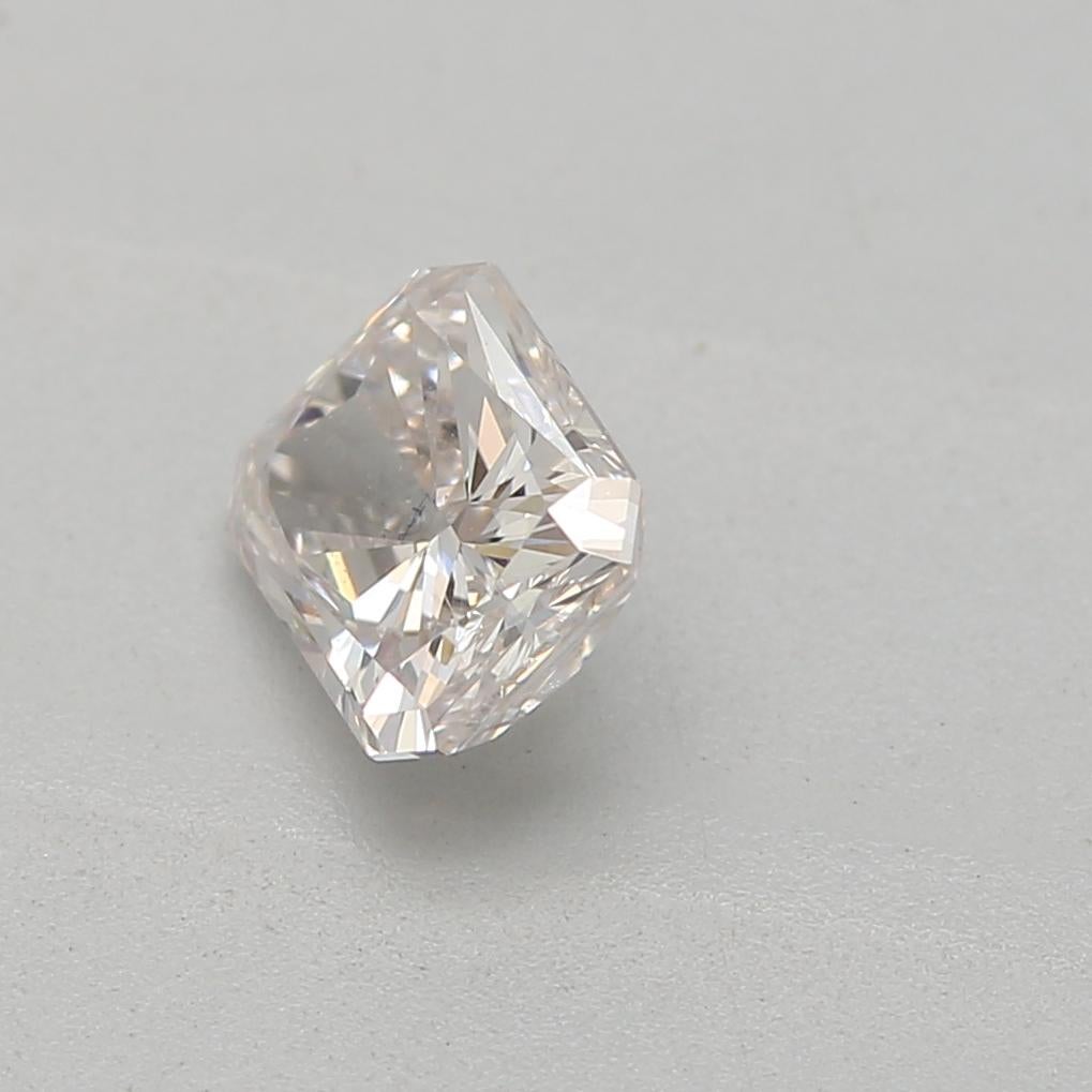 Radiant Cut 0.41 Carat Very Light Pink Radiant cut diamond VS1 Clarity GIA Certified  For Sale
